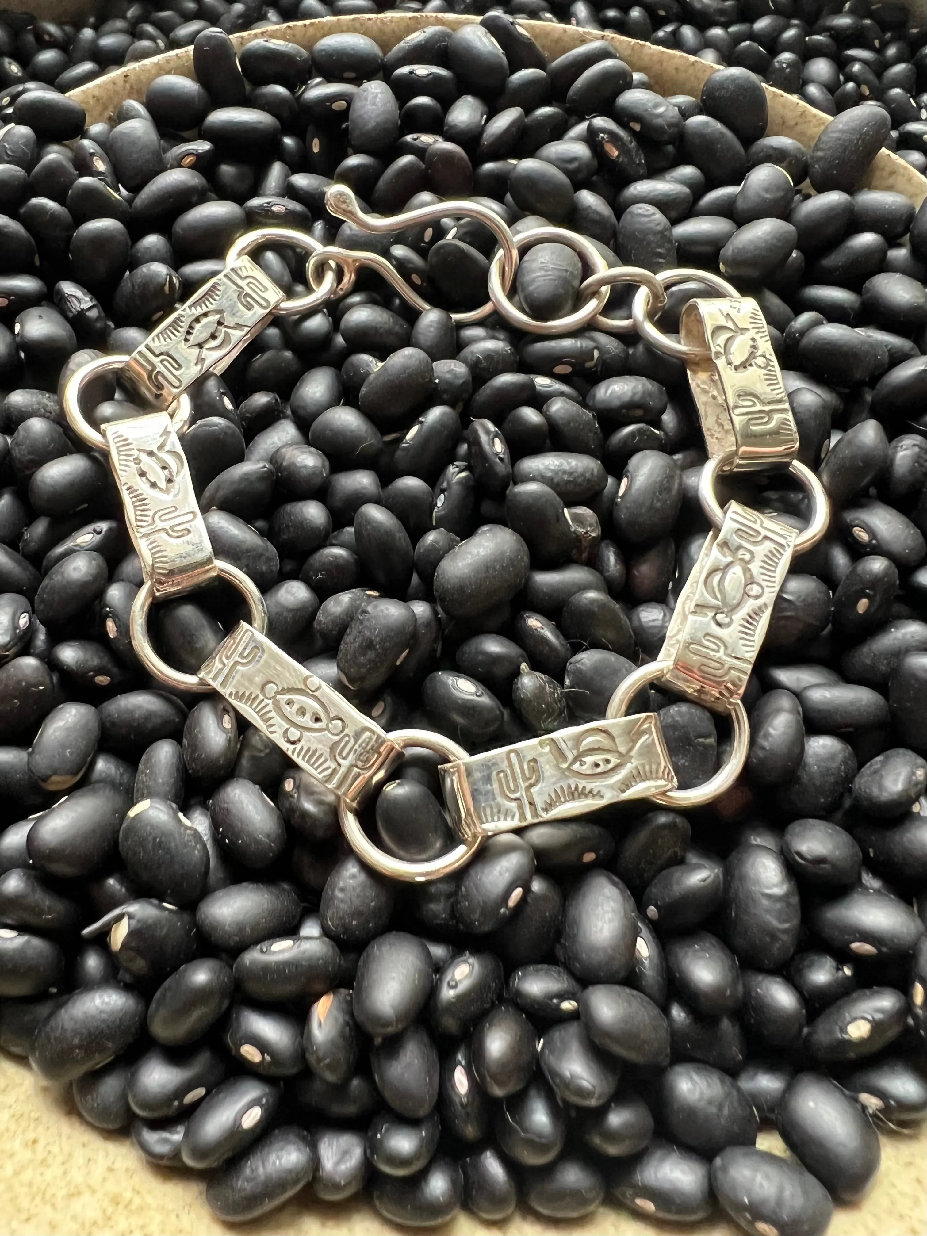 Hand Stamped Link Bracelet