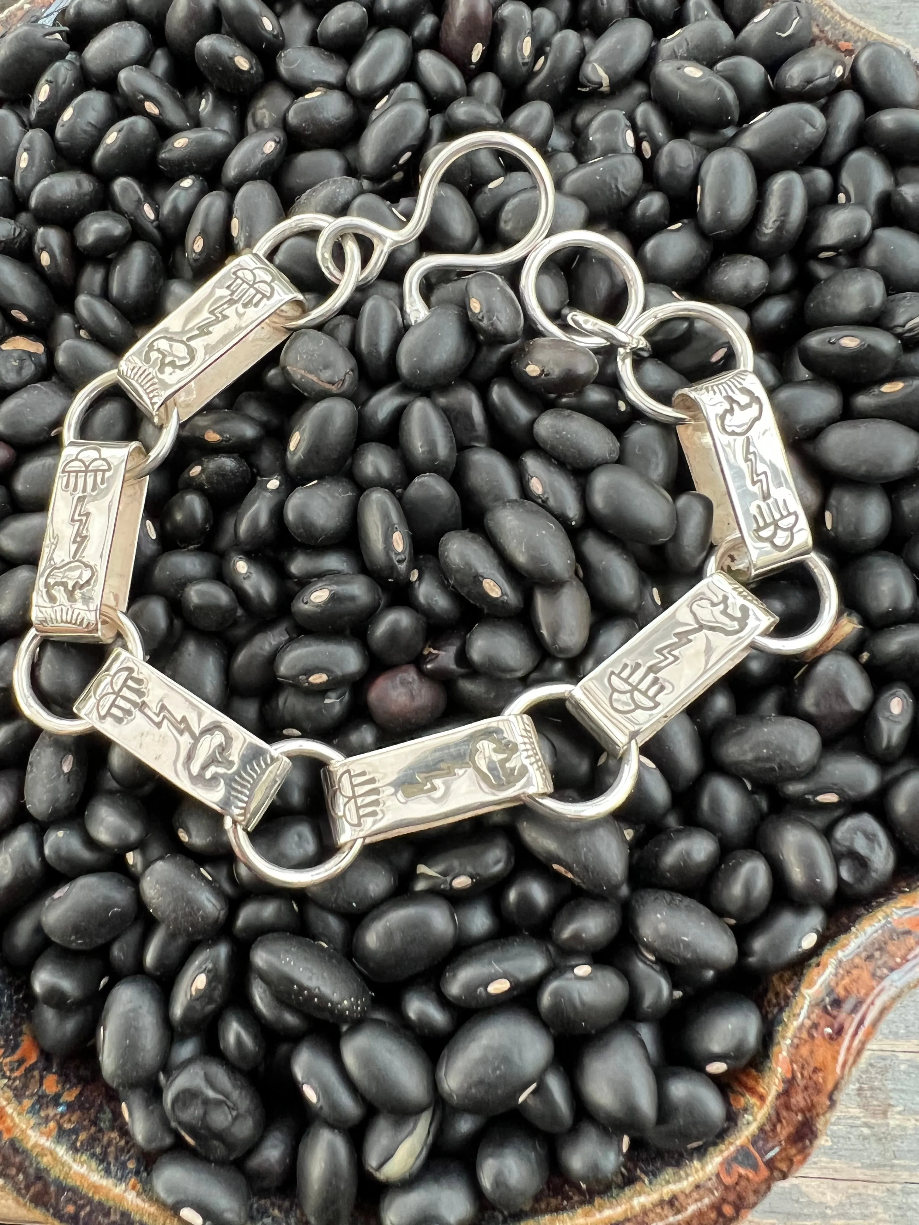 Hand Stamped Link Bracelet