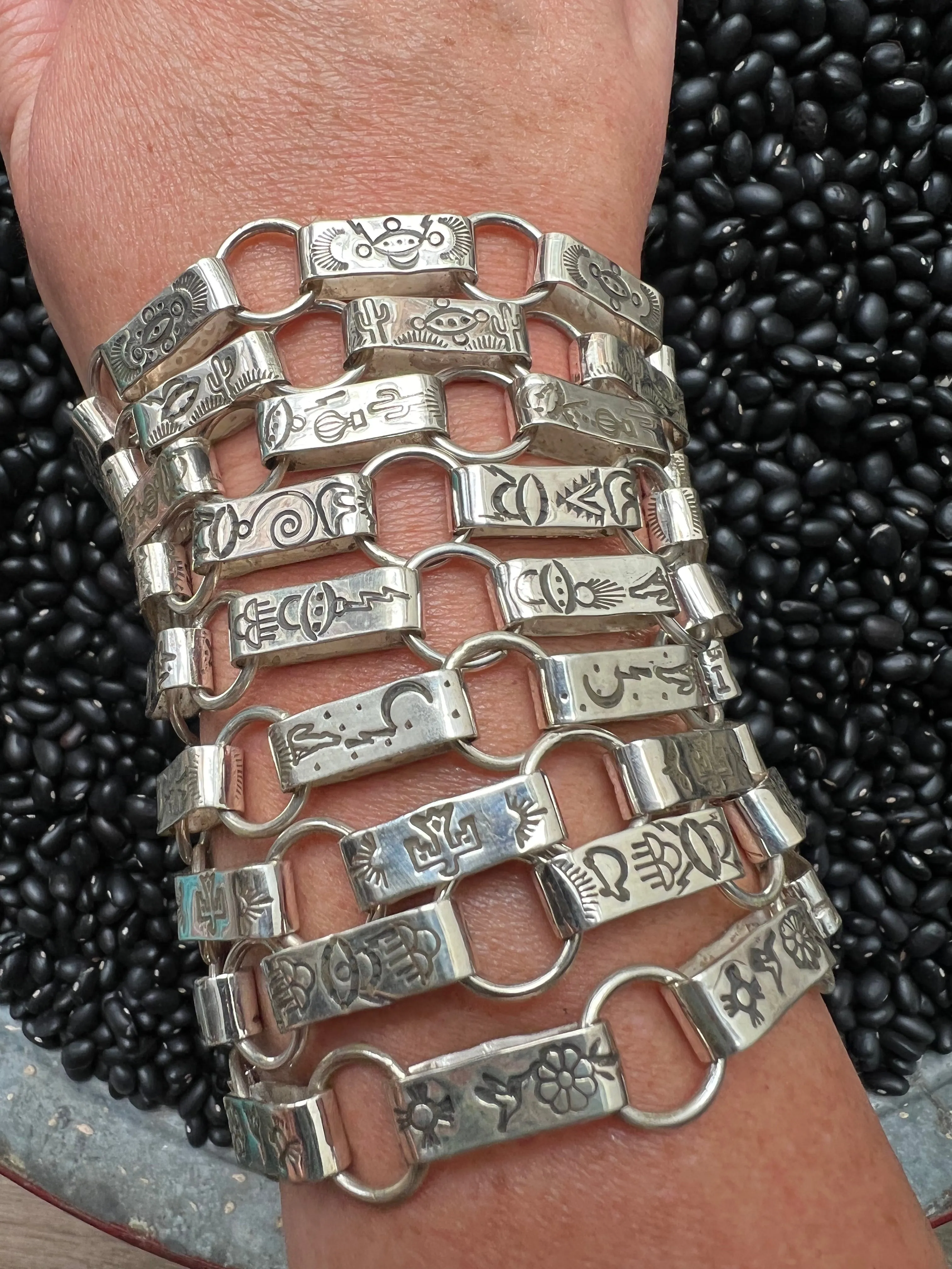 Hand Stamped Link Bracelet