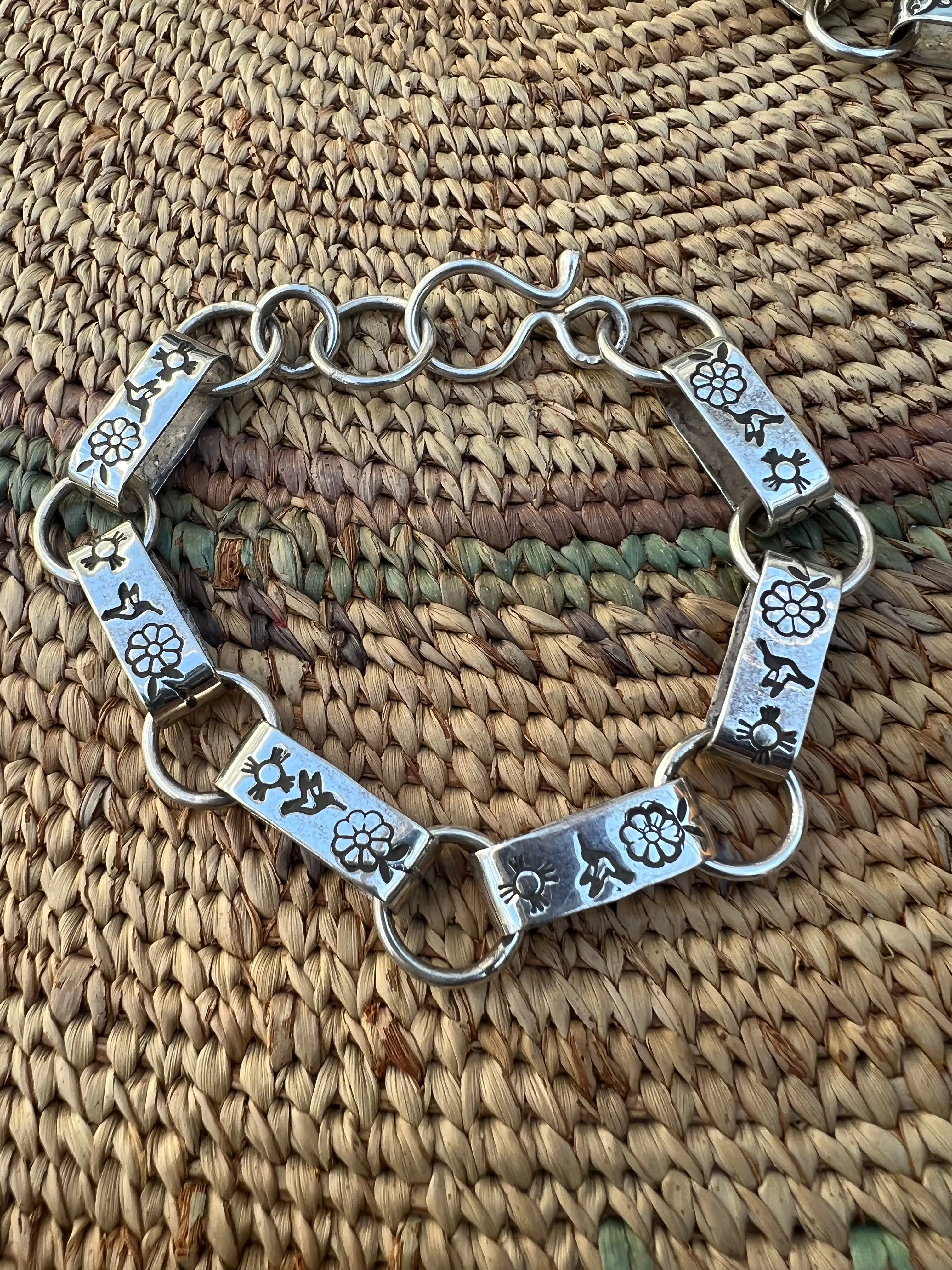 Hand Stamped Link Bracelet
