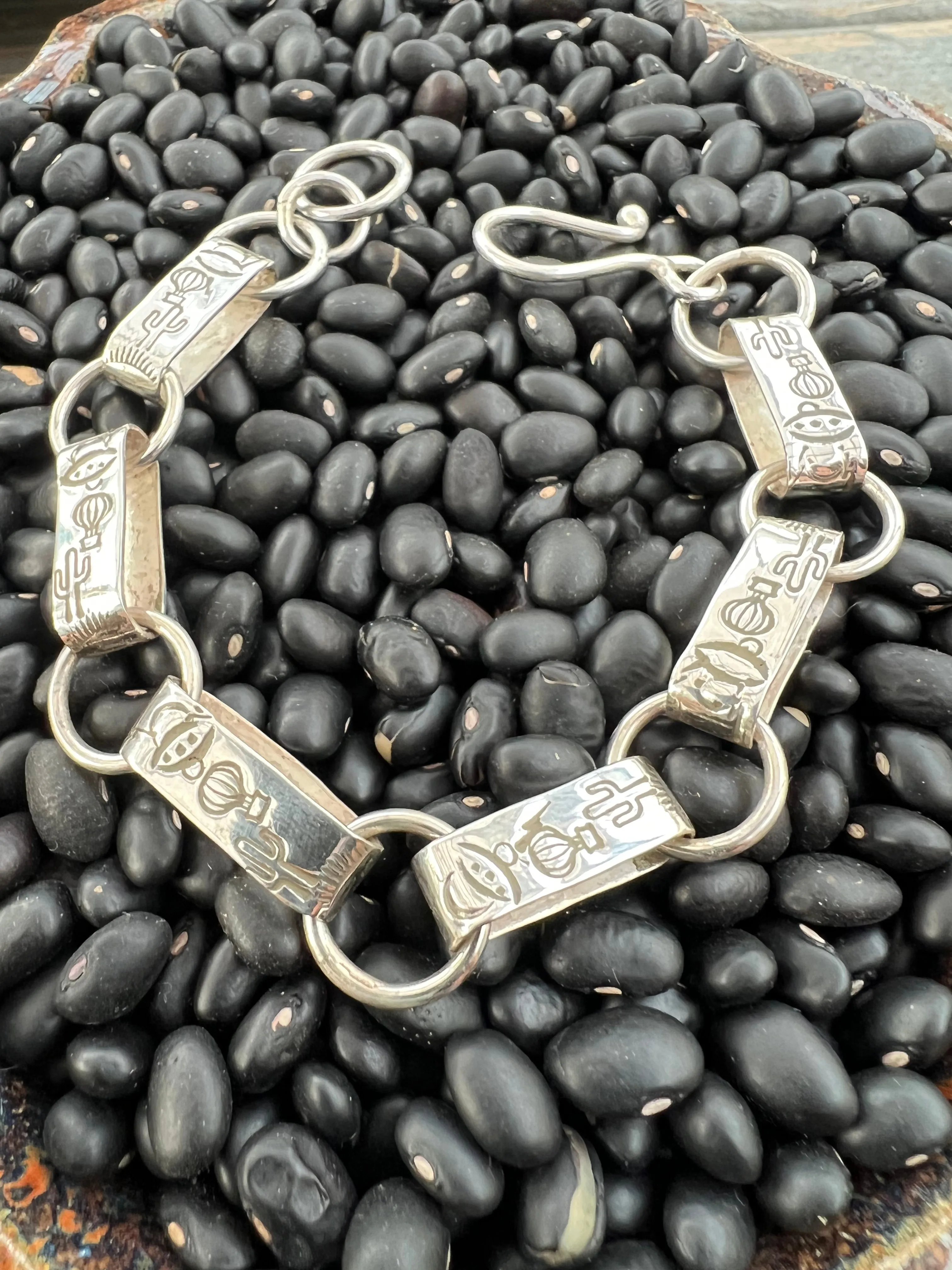 Hand Stamped Link Bracelet