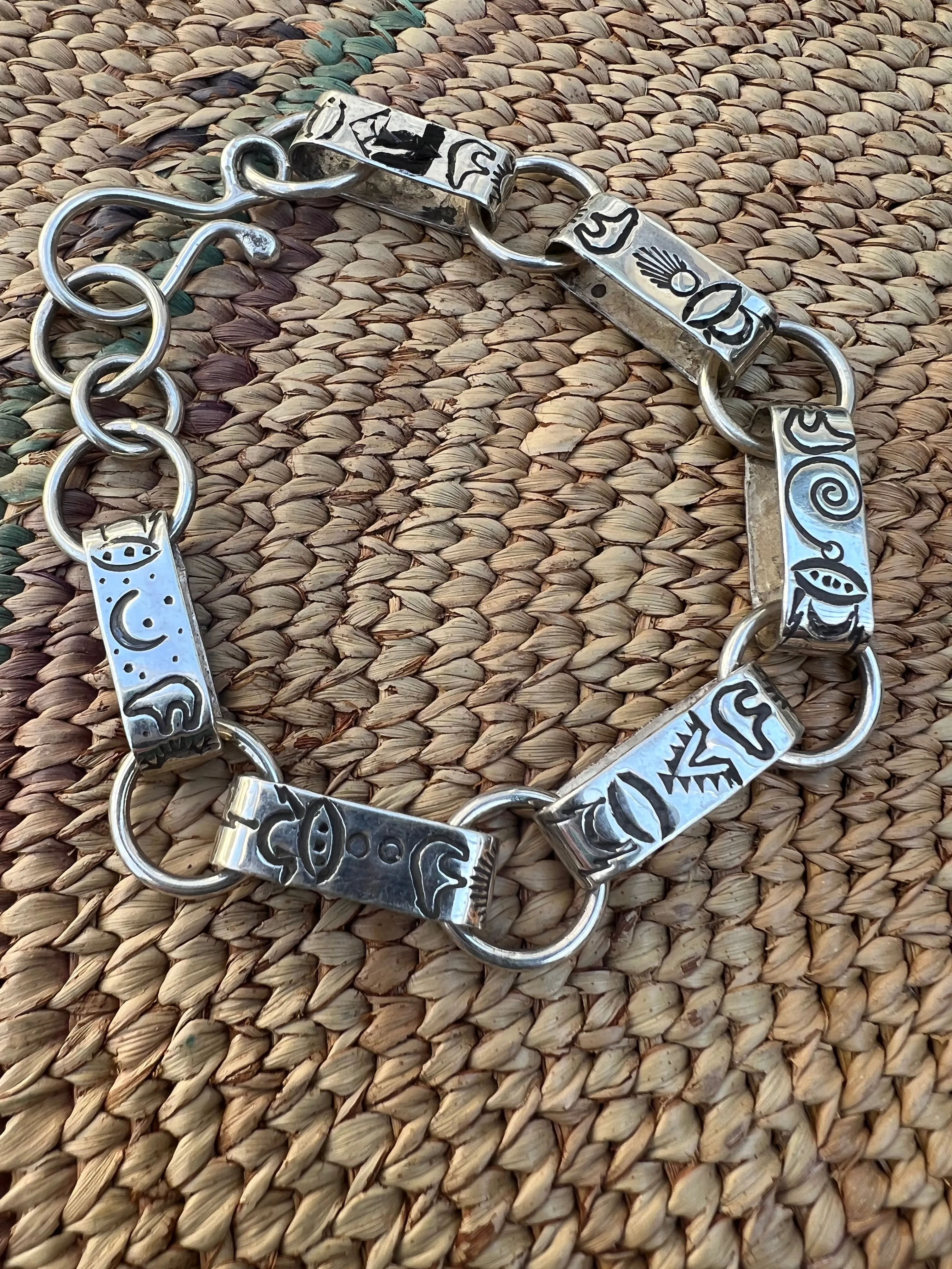 Hand Stamped Link Bracelet