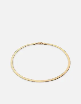 Herringbone Choker, Gold Vermeil
