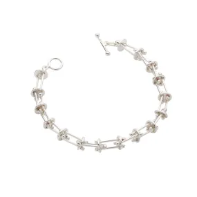 Interpolation Silver Bracelet