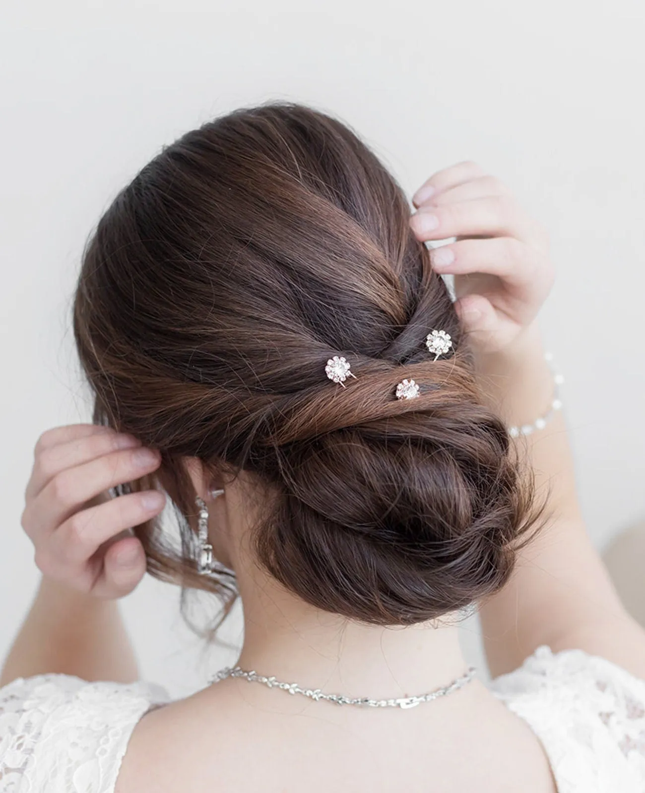 Karina Crystal Flower Hairpin Set of 3