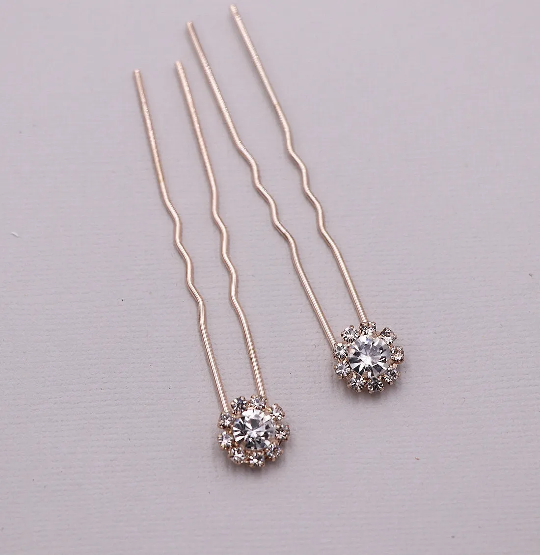 Karina Crystal Flower Hairpin Set of 3