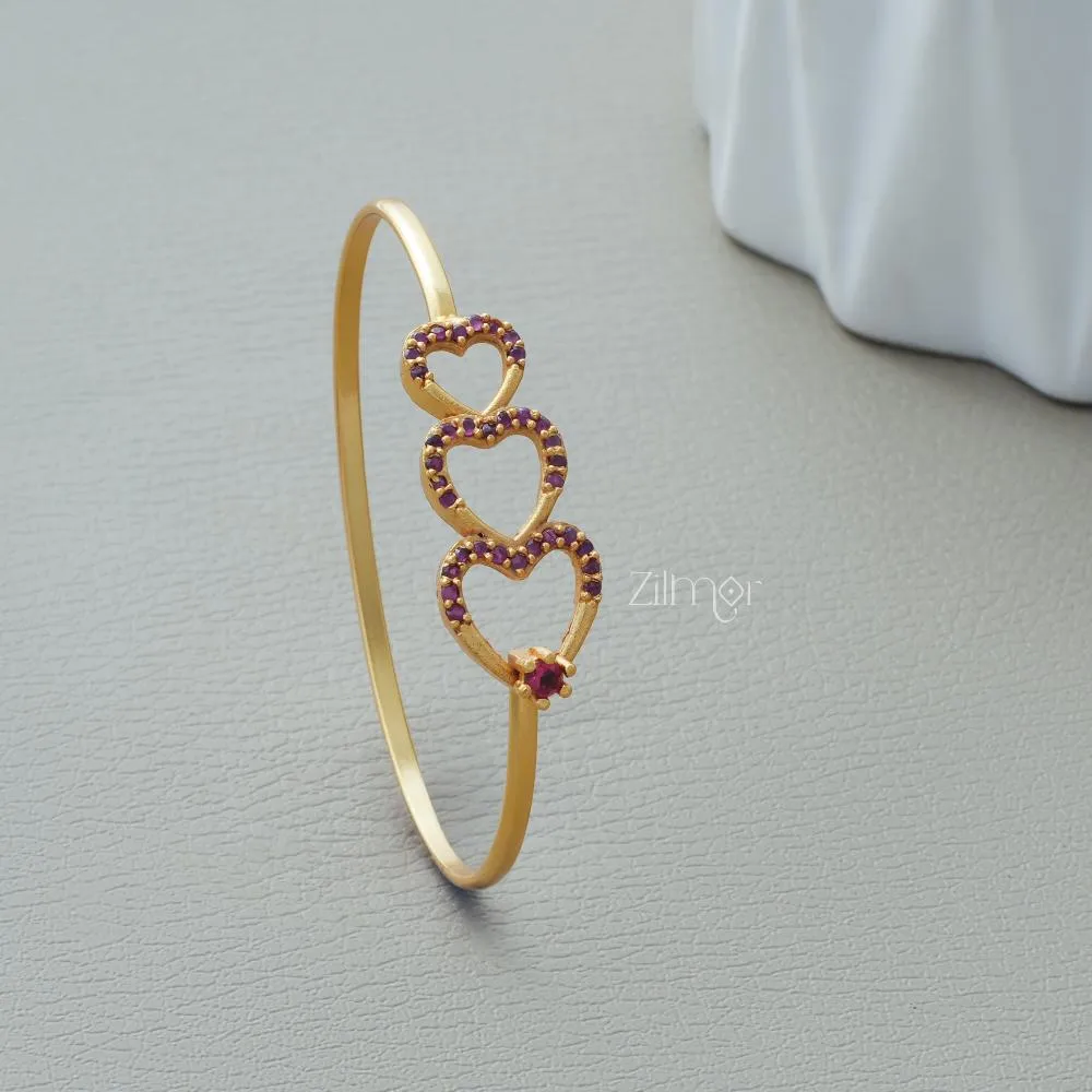 KF1011351 - Gold Plated AD Stone Openable Bangle