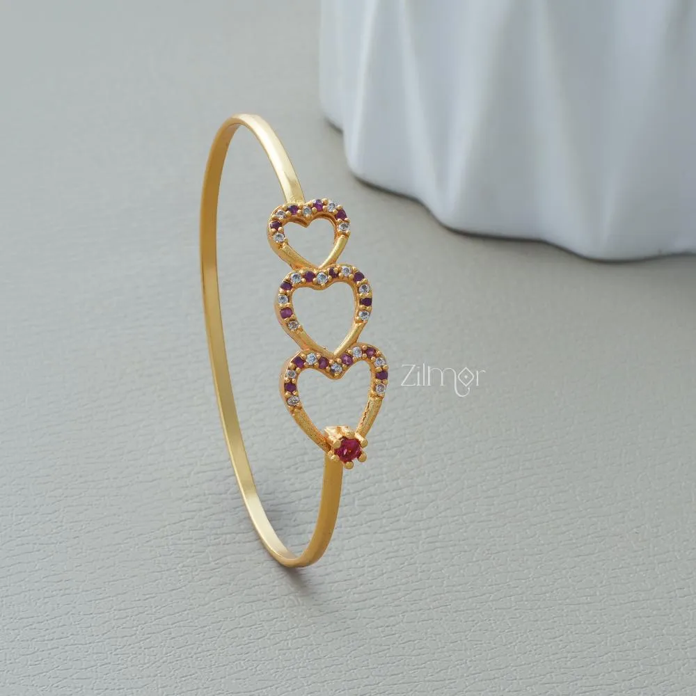 KF1011351 - Gold Plated AD Stone Openable Bangle