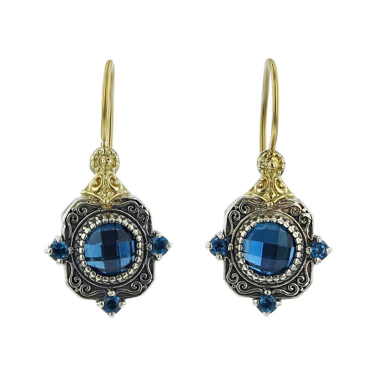 Konstantino Blue Topaz Drop Earrings