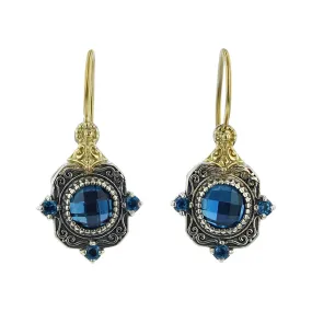 Konstantino Blue Topaz Drop Earrings