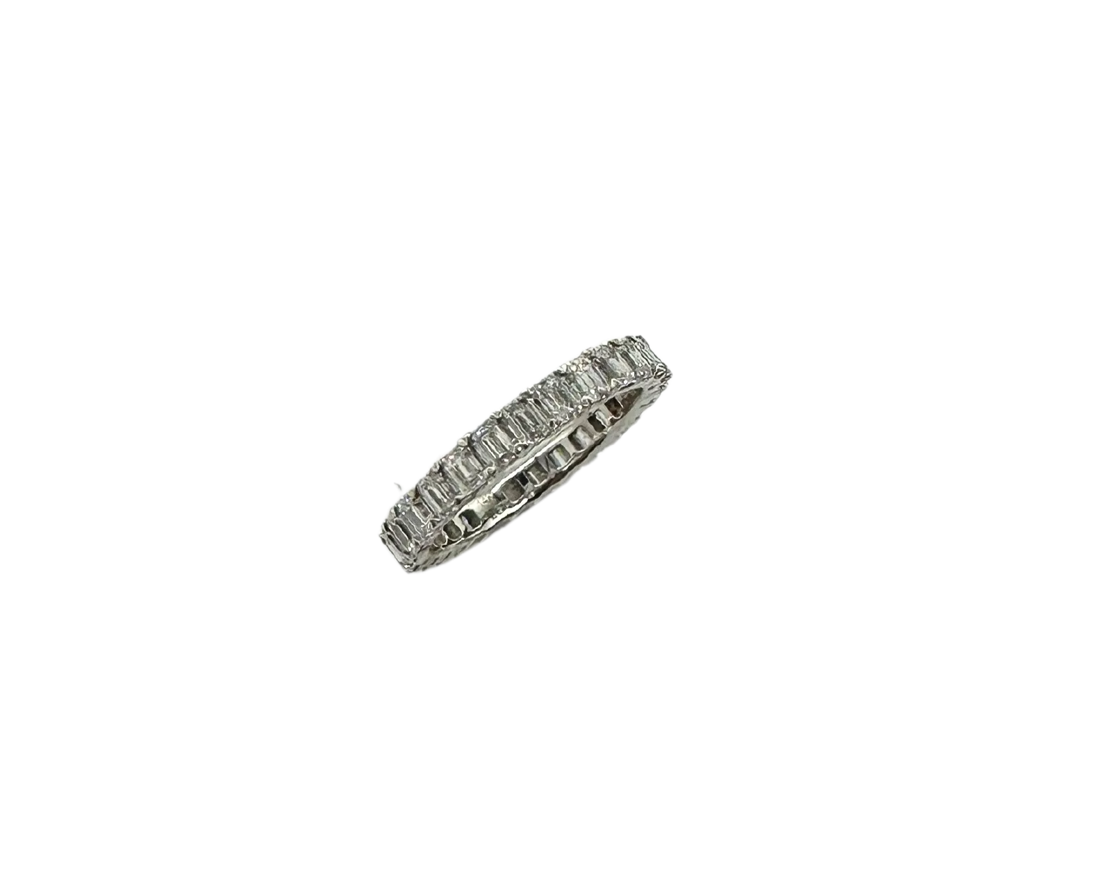 Lab-Created 2.30 ctw Emerald Cut Diamond Eternity Band in 14k White Gold