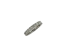 Lab-Created 2.30 ctw Emerald Cut Diamond Eternity Band in 14k White Gold