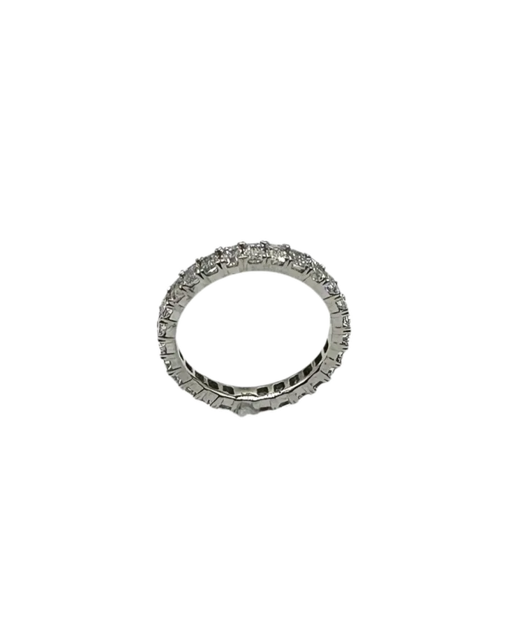 Lab-Created 2.30 ctw Emerald Cut Diamond Eternity Band in 14k White Gold