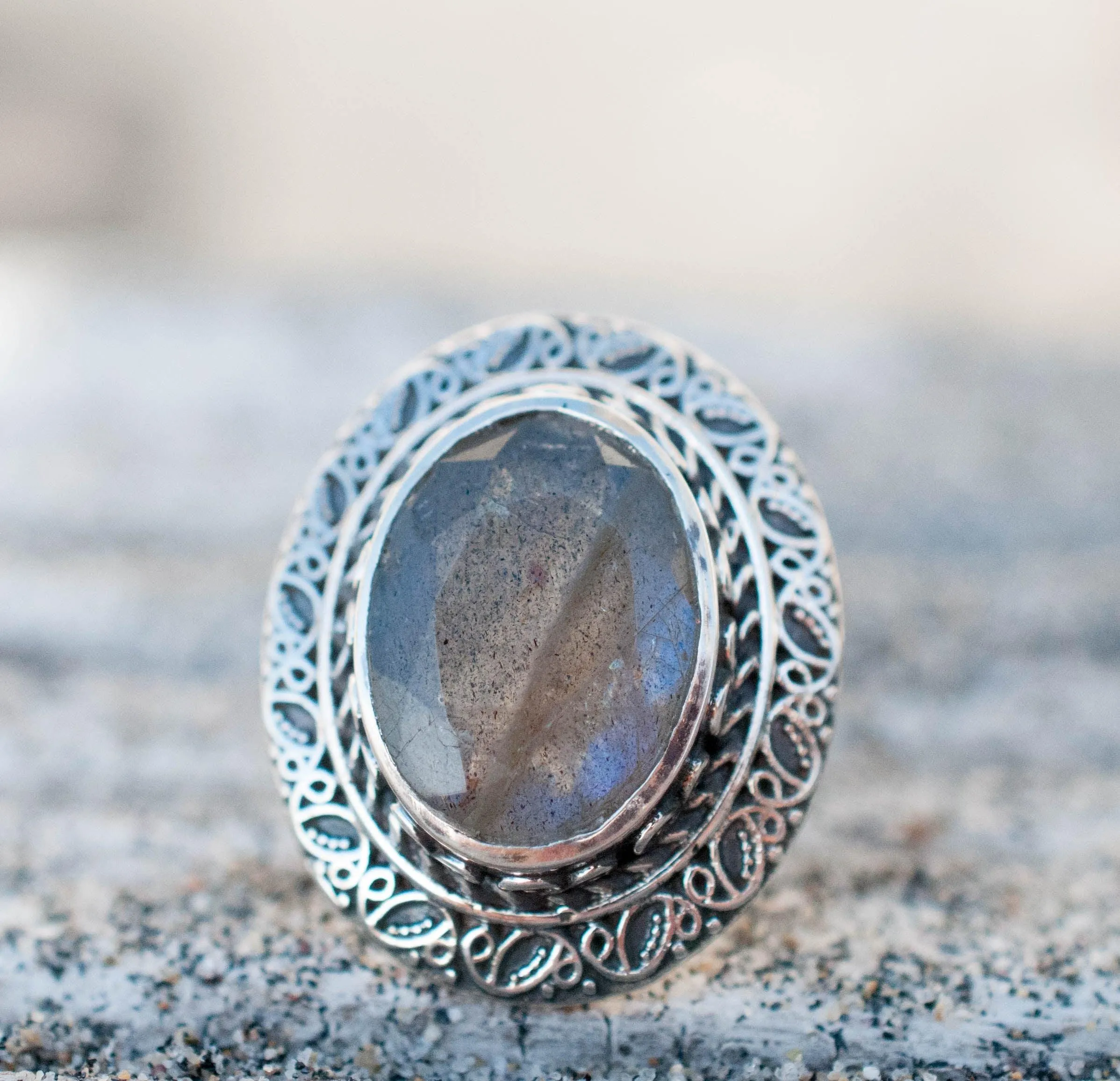 Labradorite Ring ~ Sterling Silver 925