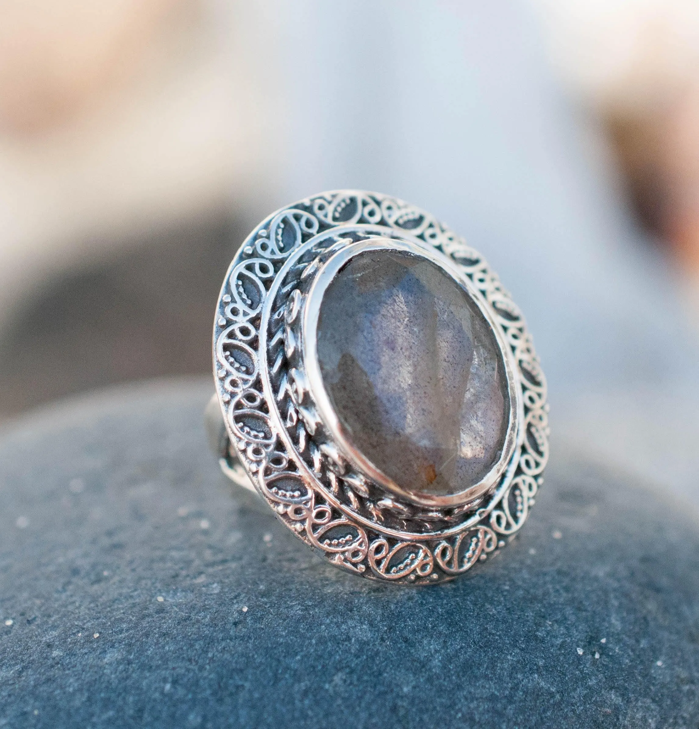 Labradorite Ring ~ Sterling Silver 925