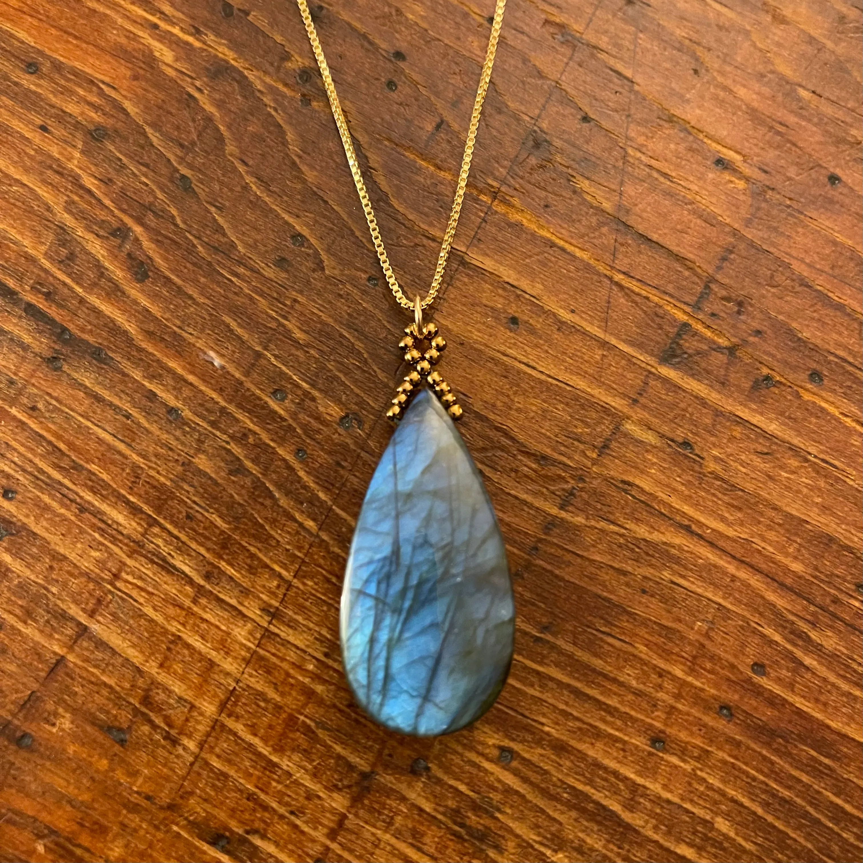 Labradorite Teardrop Pendant