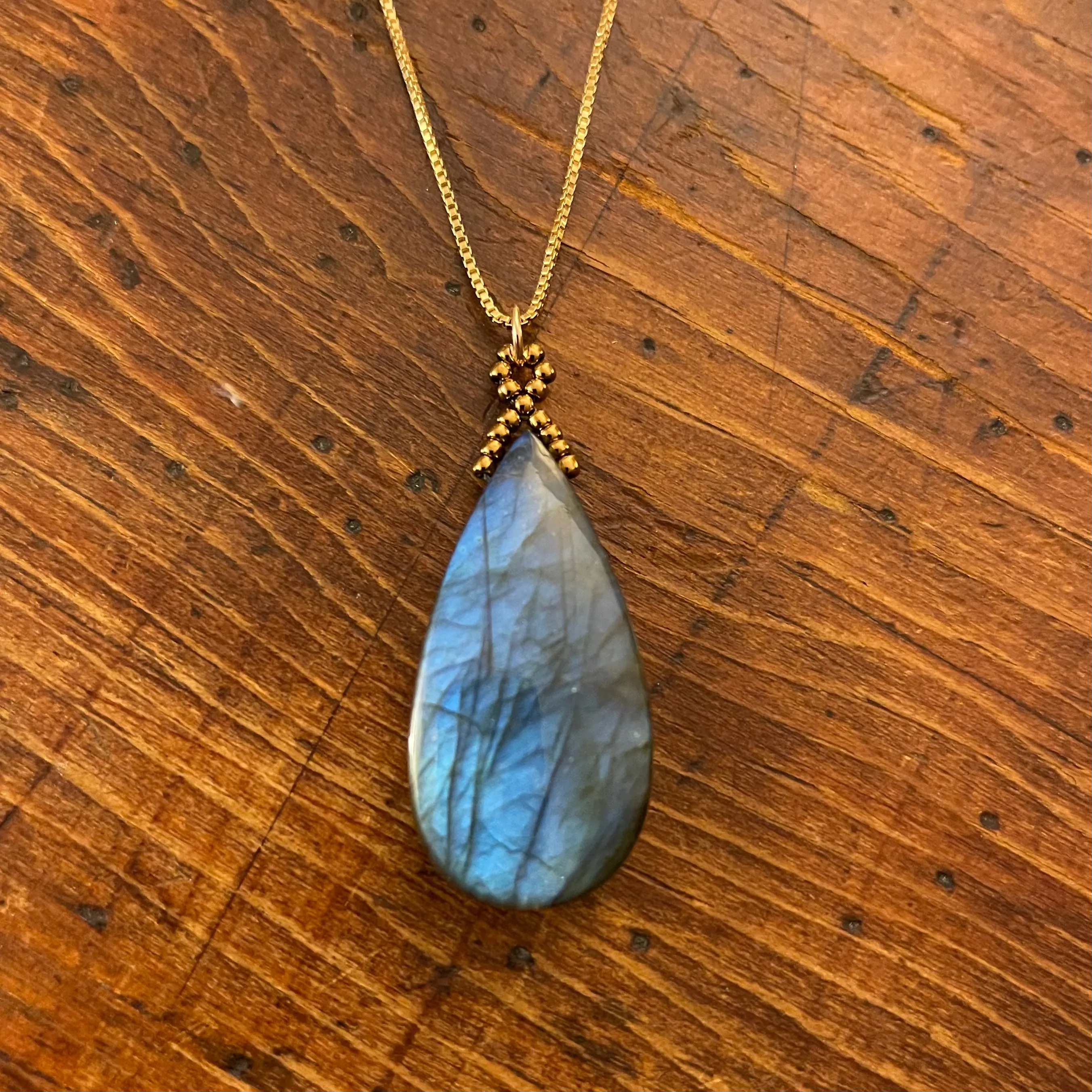 Labradorite Teardrop Pendant