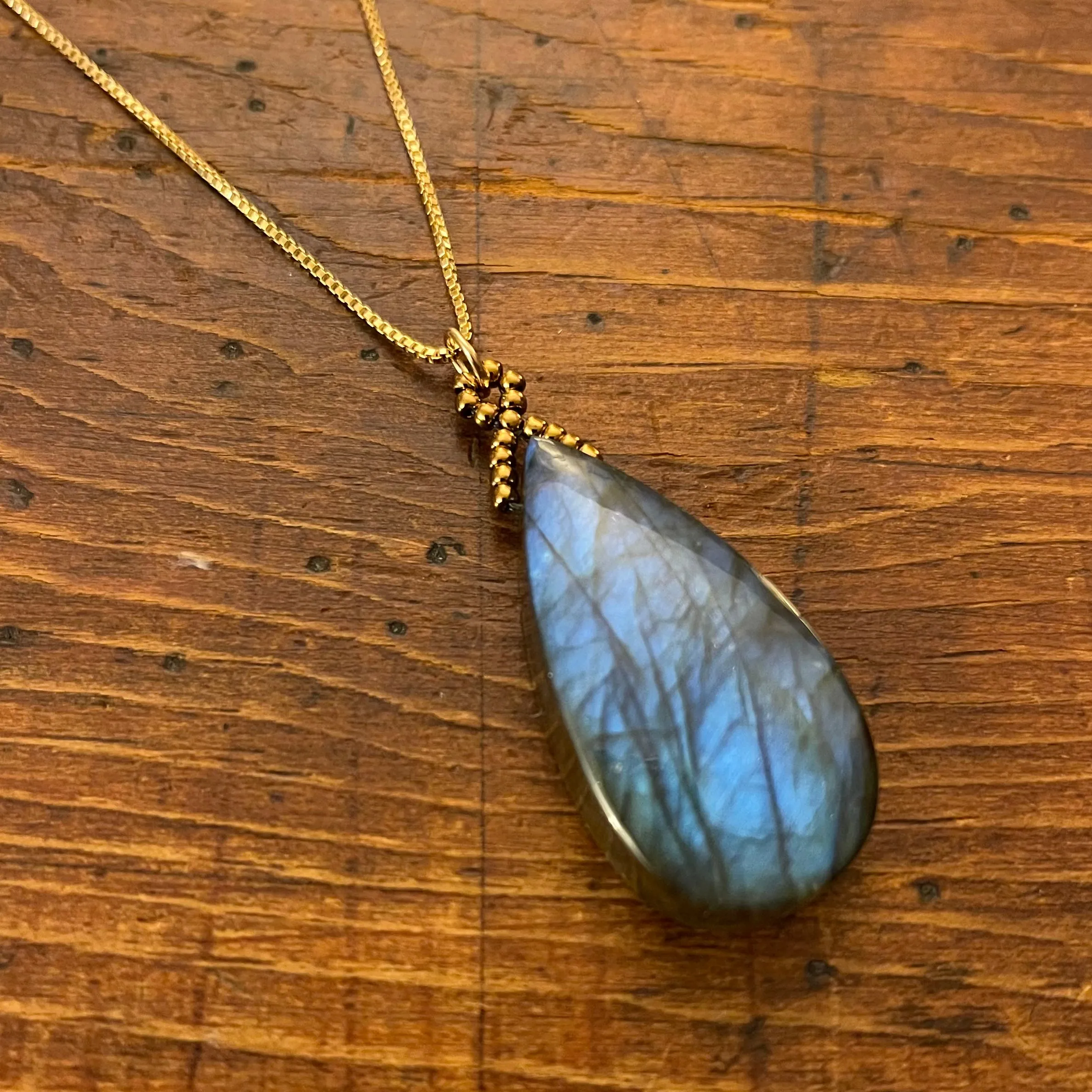 Labradorite Teardrop Pendant