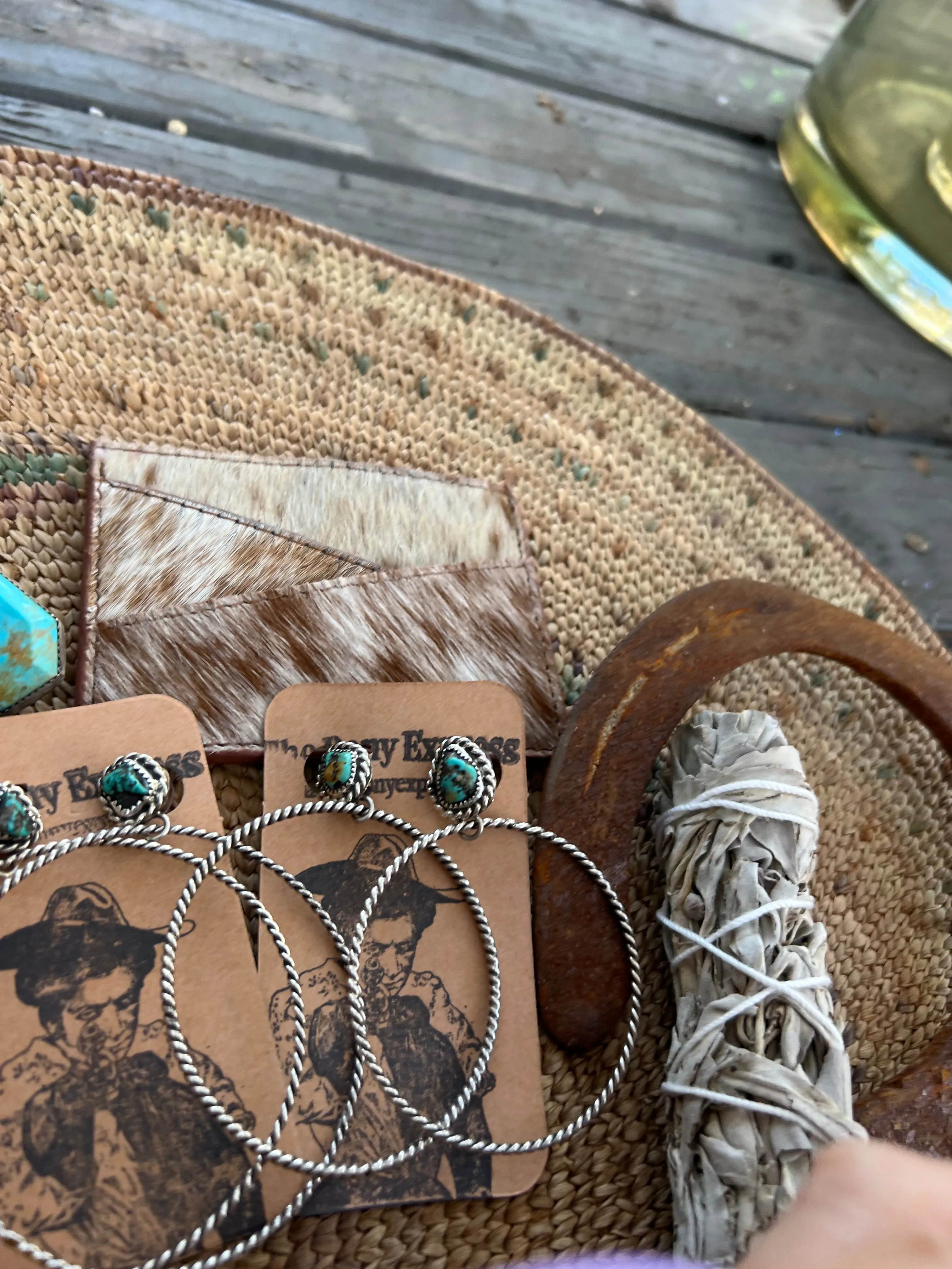 Lasso Turquoise Nugget Hoops