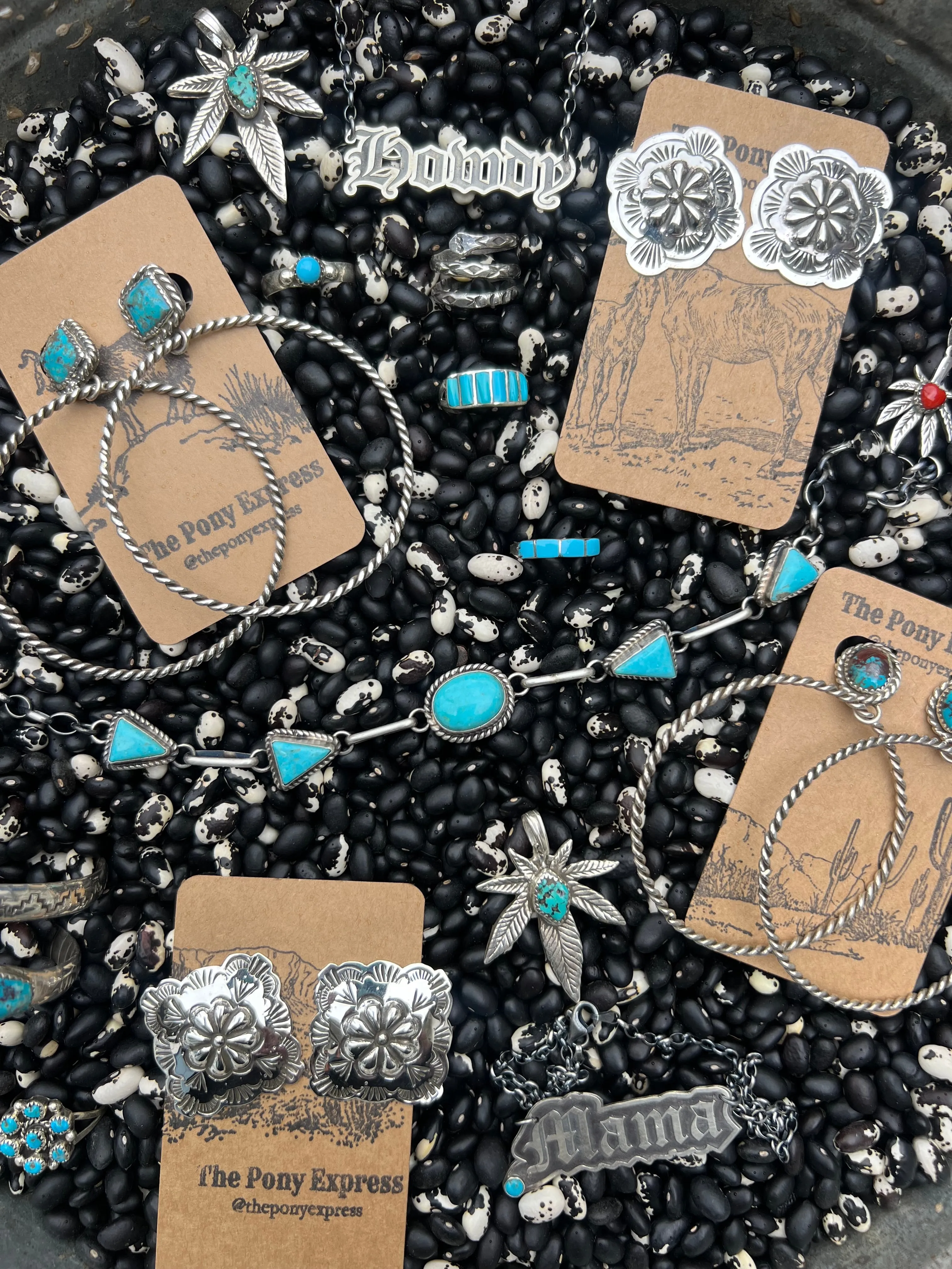 Lasso Turquoise Nugget Hoops
