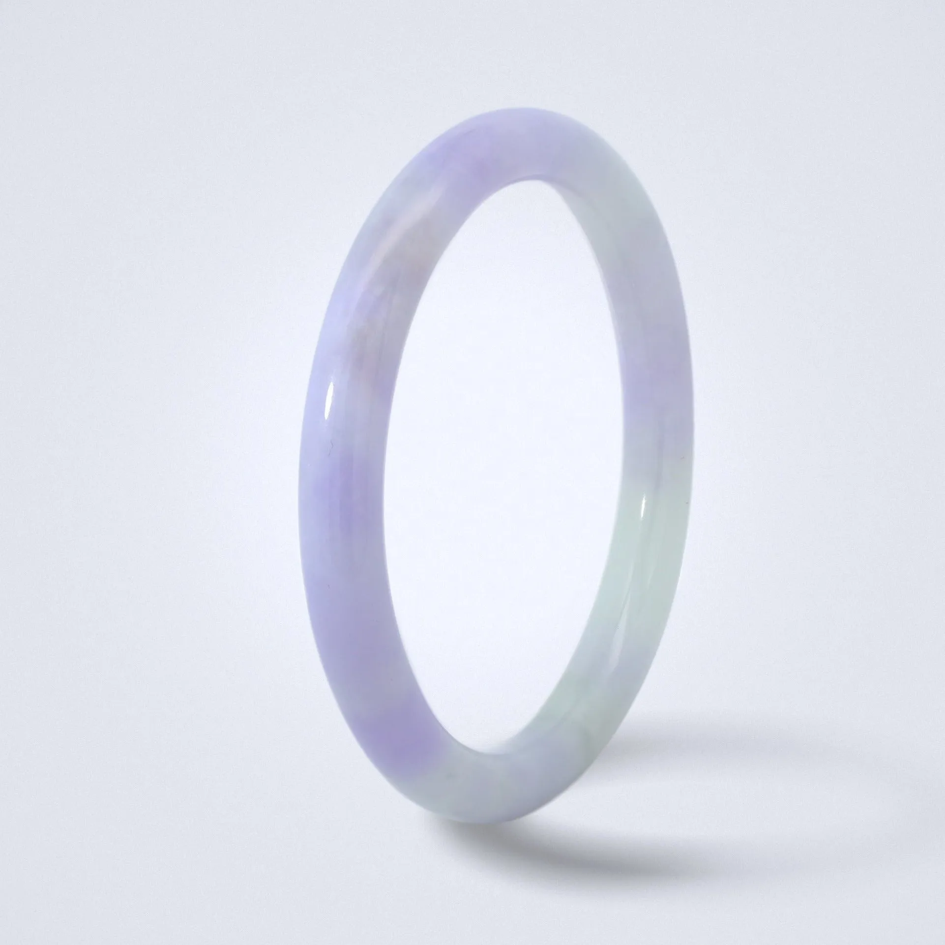 Lavender Green Jadeite Bangle
