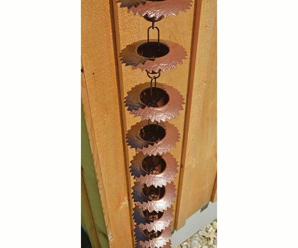 Leaf Lip Cups Rain Chain