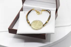 LEATHER COIN BRACELET