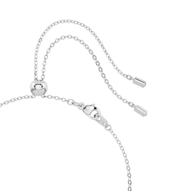 Luna Rhodium Plated White Moon Choker 5666178
