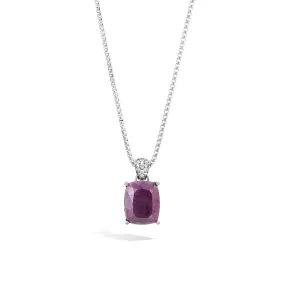 Magic Cut Indian Ruby & Diamonds Necklace