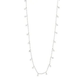 MAJA Crystal Multi Drops Necklace - Silver Plated