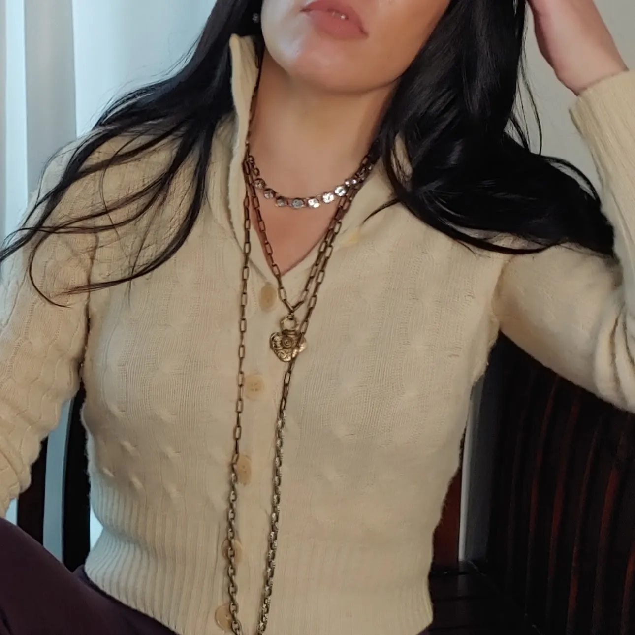 Matte Silver & Antique Bronze Basic Chain Necklace