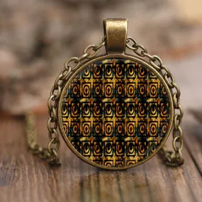 Mayan Aztec Bricks Pedant - Ancient Vintage Jewelry