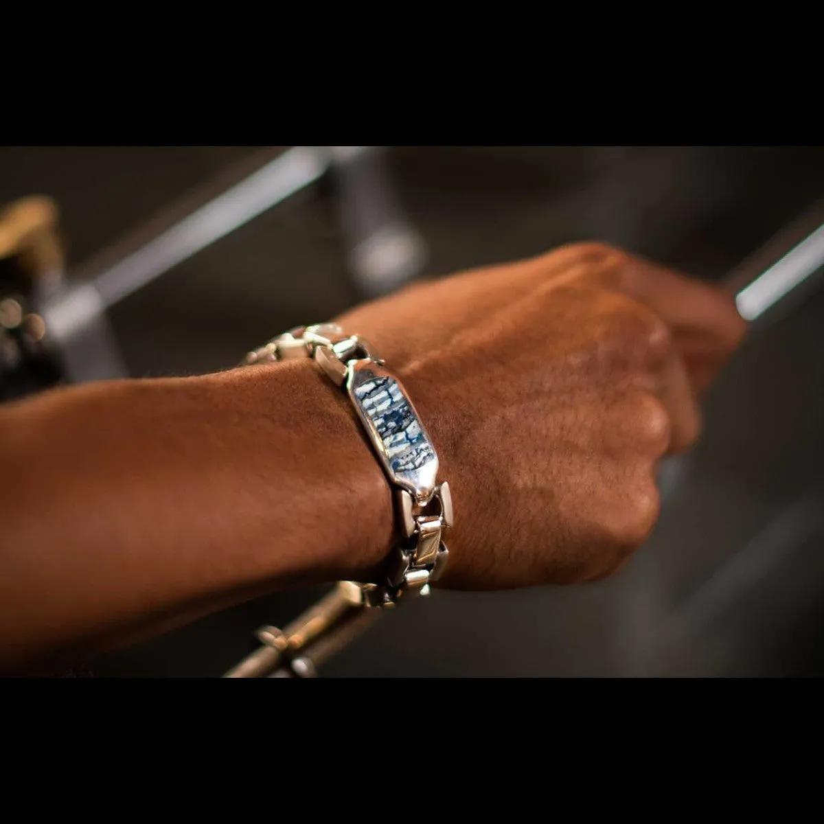 Men's Blue Mammoth Identity Bracelet - BR24 MT BL