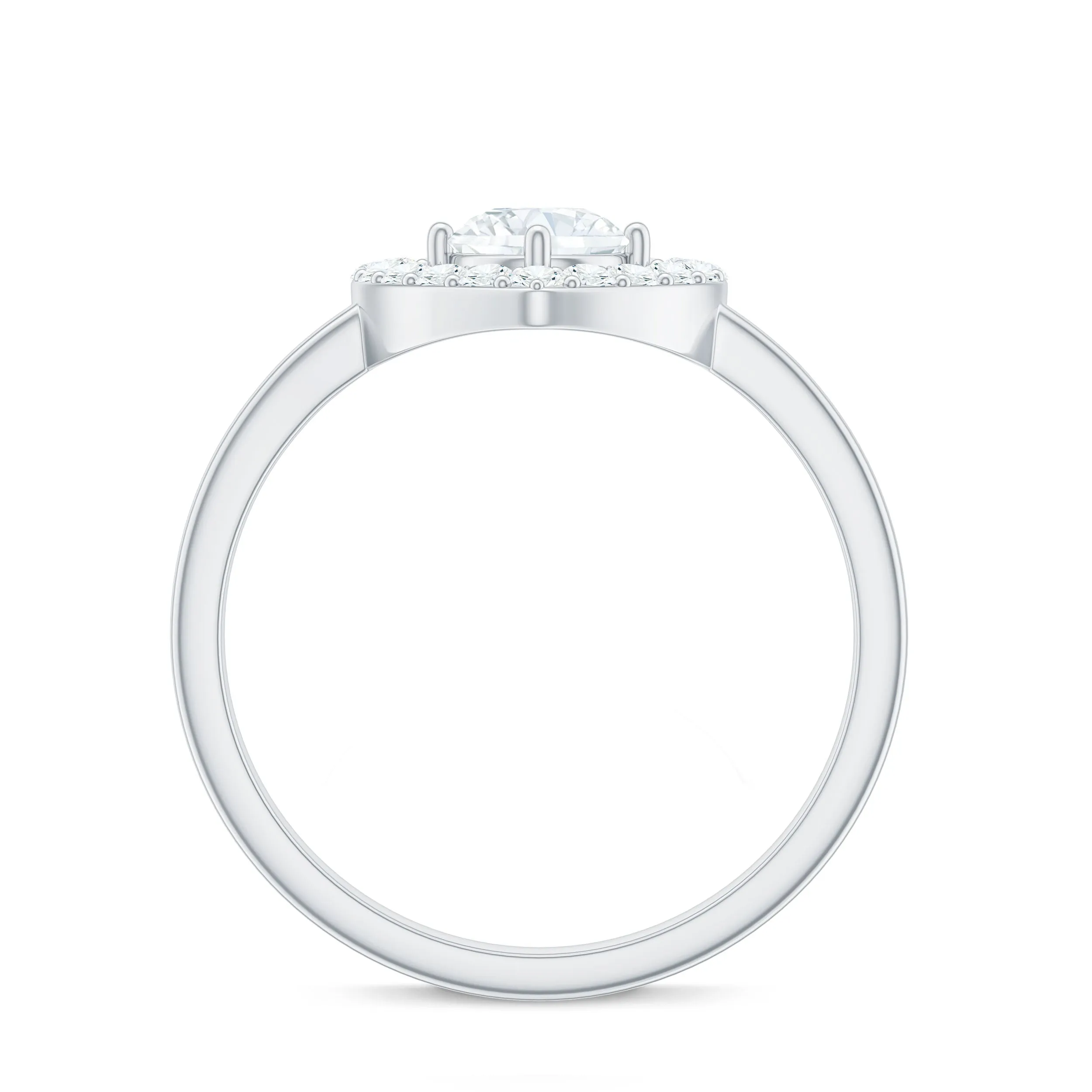 Minimal Heart Ring with Lab Grown Diamond