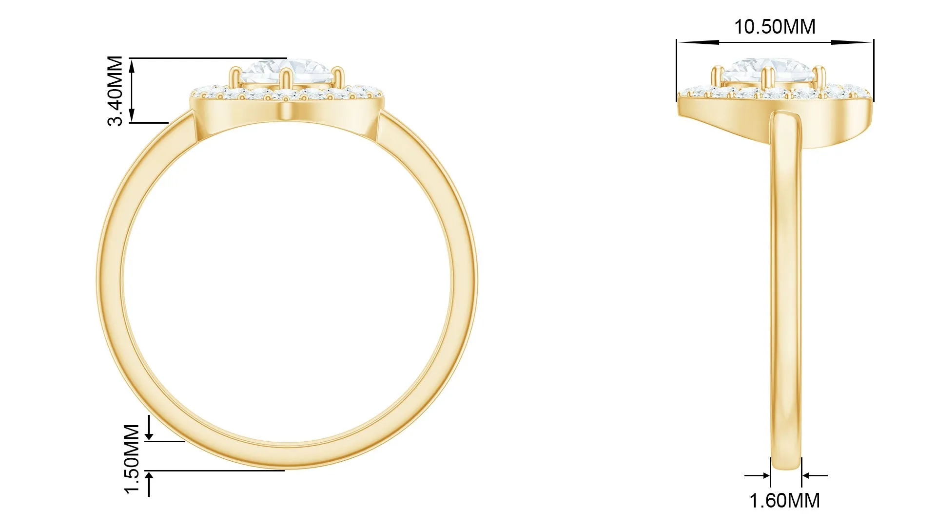 Minimal Heart Ring with Lab Grown Diamond