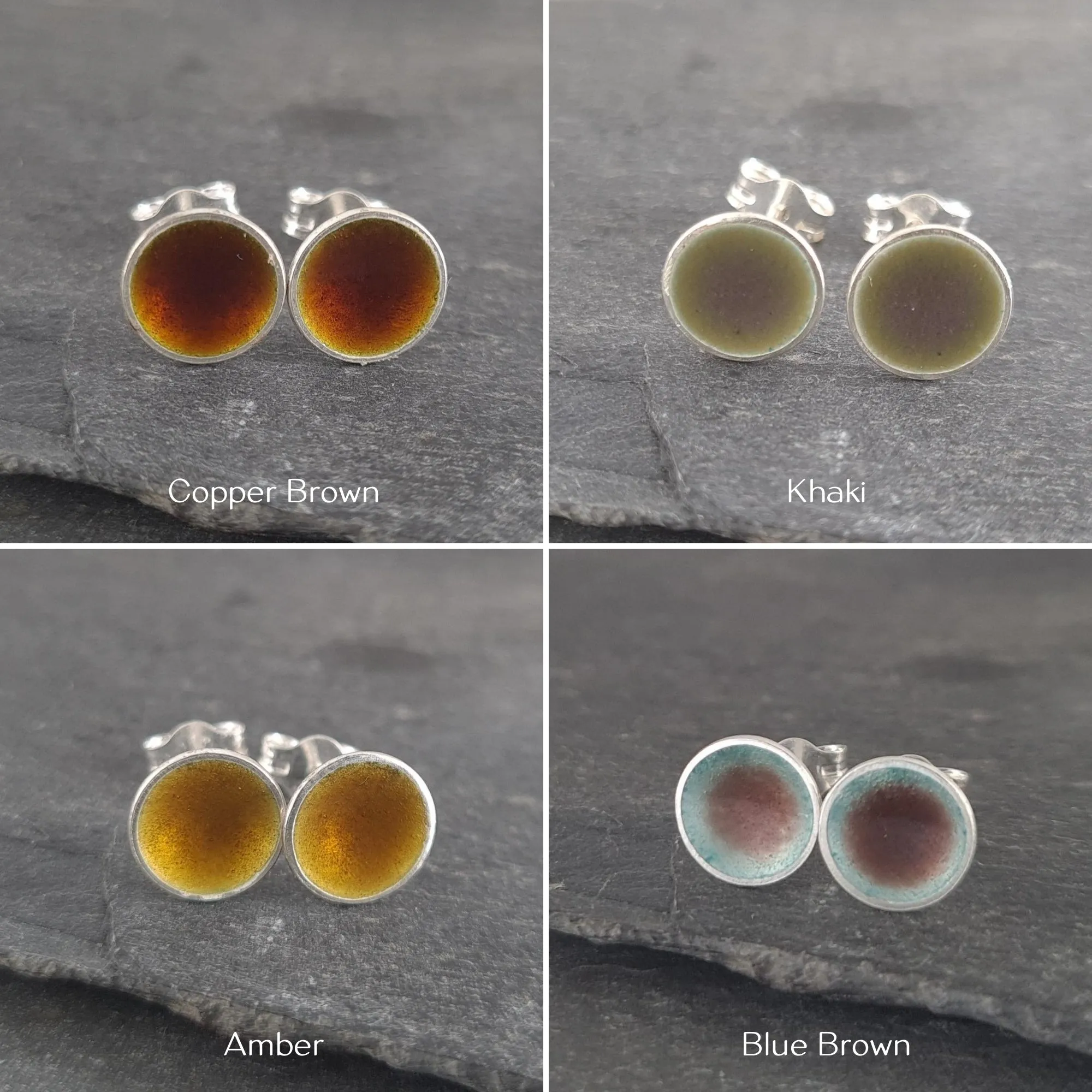 Minnie Enamelled Sterling Silver Stud Earrings - Bundles