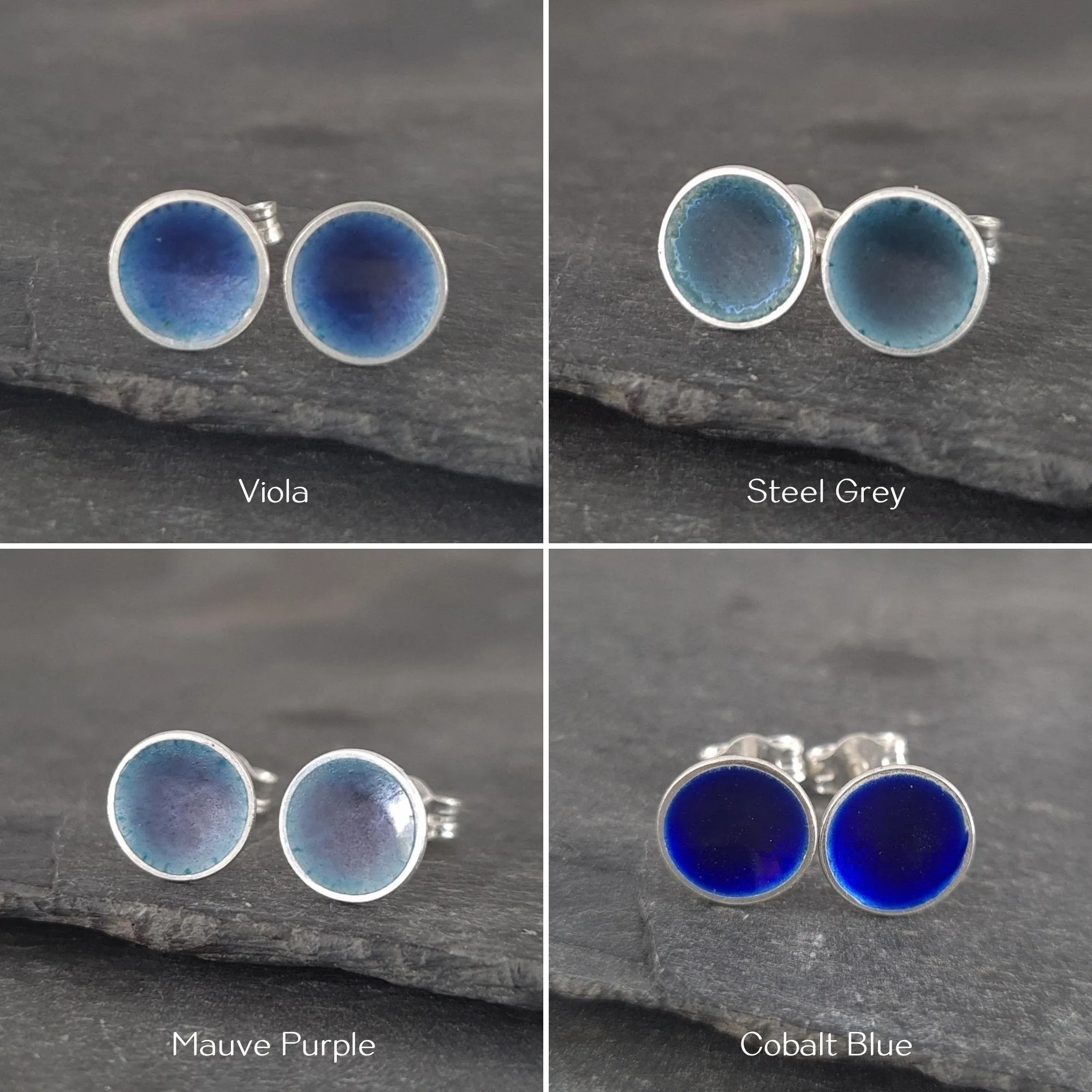 Minnie Enamelled Sterling Silver Stud Earrings - Bundles