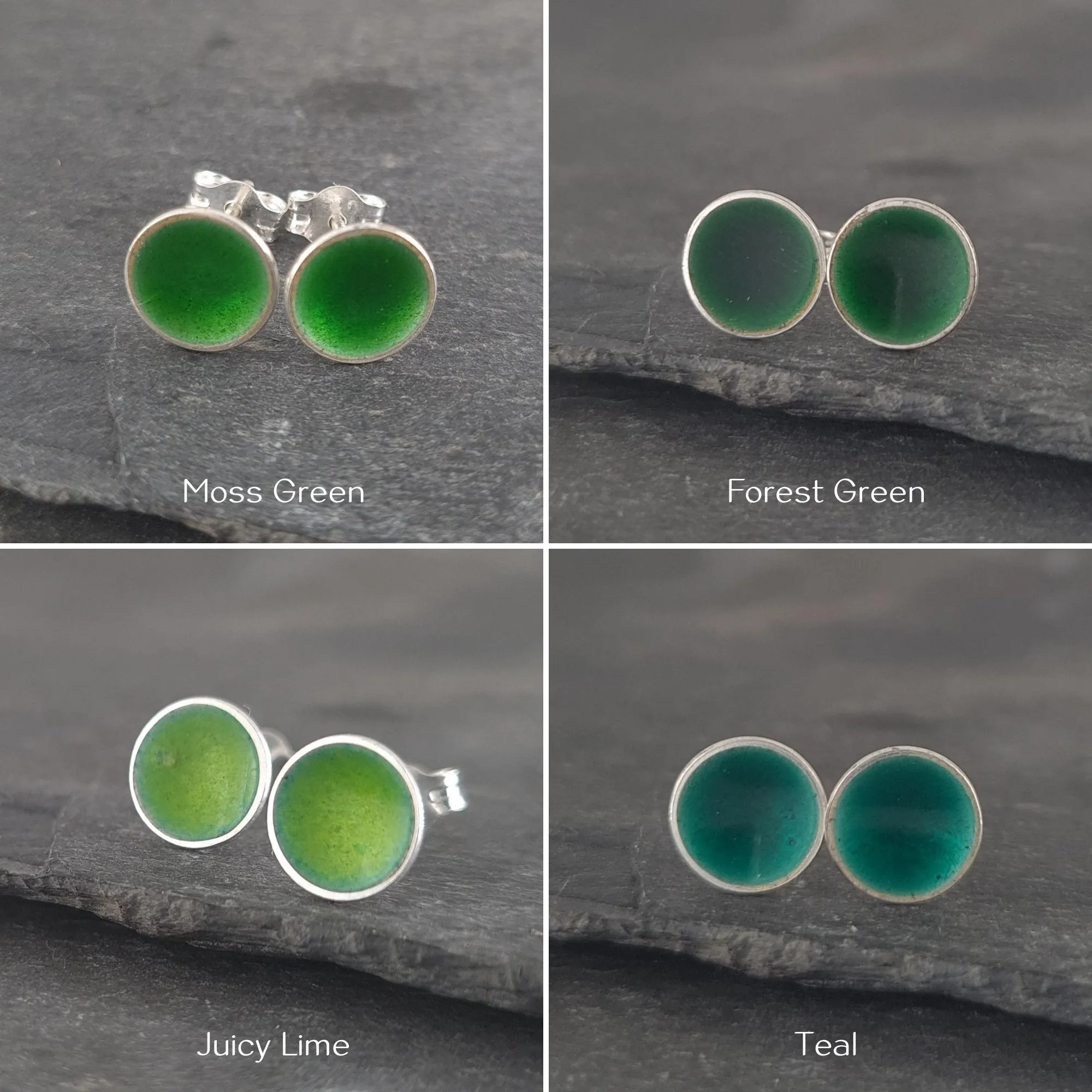 Minnie Enamelled Sterling Silver Stud Earrings - Bundles