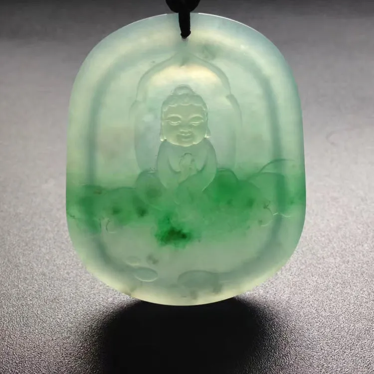 Natural Jade Pendant Jadeite Buddha Pendant PT205