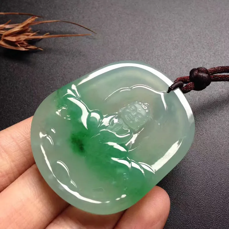 Natural Jade Pendant Jadeite Buddha Pendant PT205
