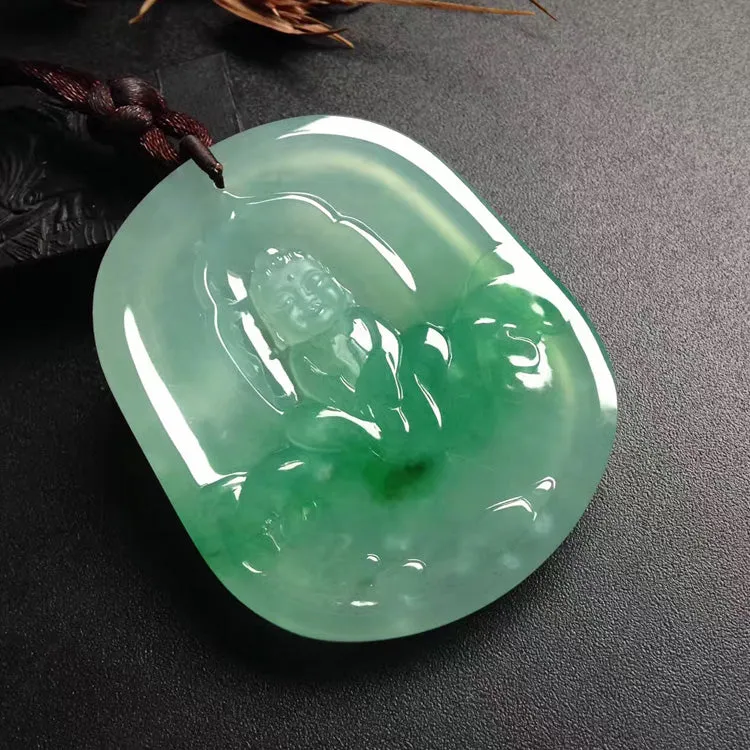 Natural Jade Pendant Jadeite Buddha Pendant PT205