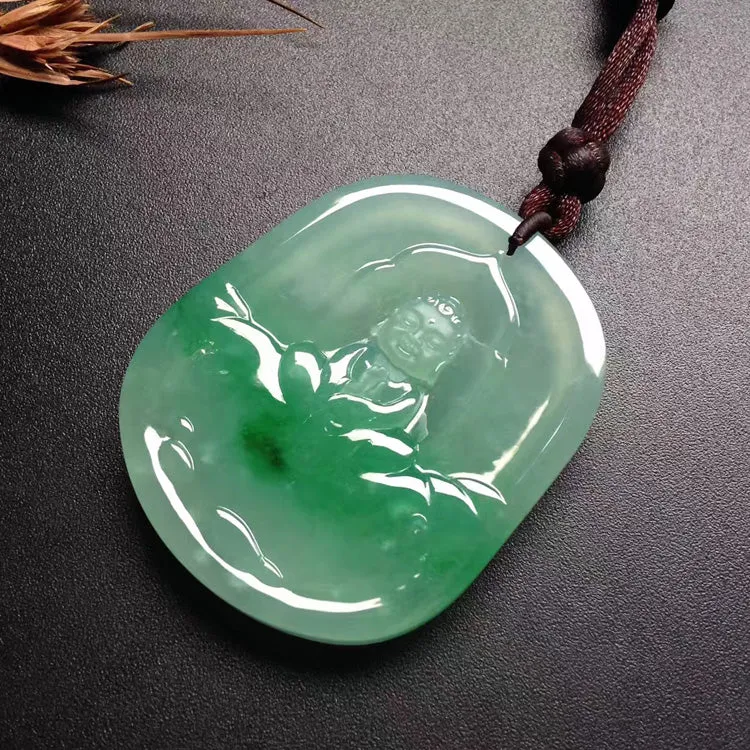 Natural Jade Pendant Jadeite Buddha Pendant PT205