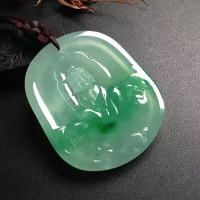 Natural Jade Pendant Jadeite Buddha Pendant PT205