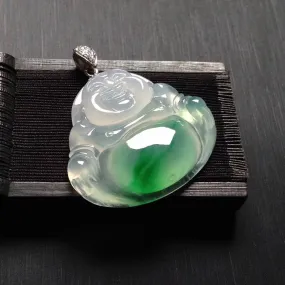 Natural Jade Pendant Jadeite Buddha Pendant PT321