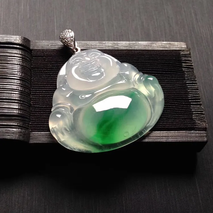 Natural Jade Pendant Jadeite Buddha Pendant PT321