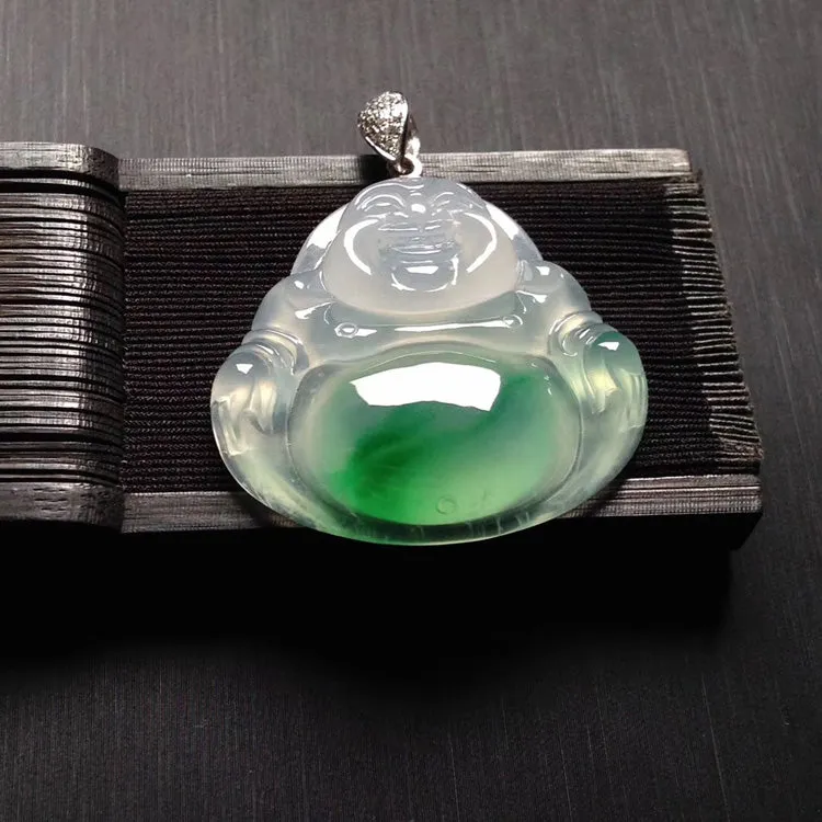 Natural Jade Pendant Jadeite Buddha Pendant PT321
