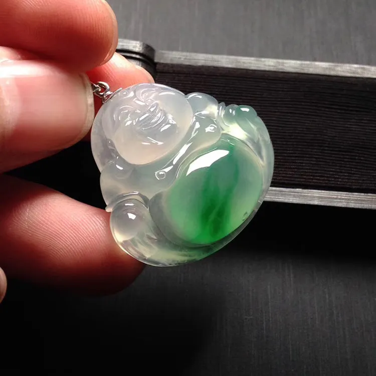 Natural Jade Pendant Jadeite Buddha Pendant PT321