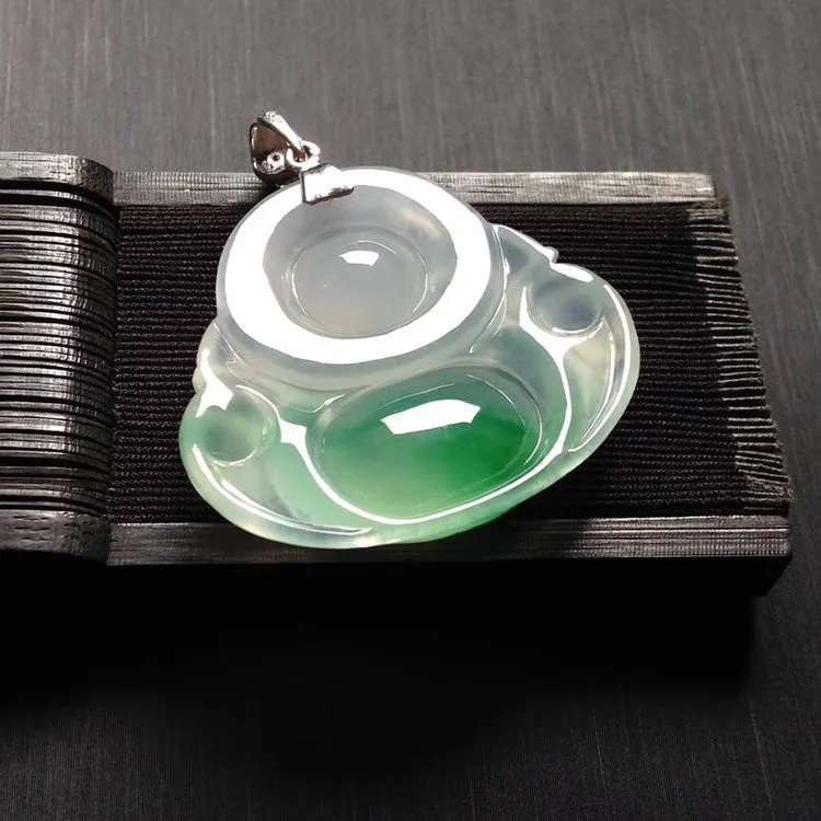 Natural Jade Pendant Jadeite Buddha Pendant PT321