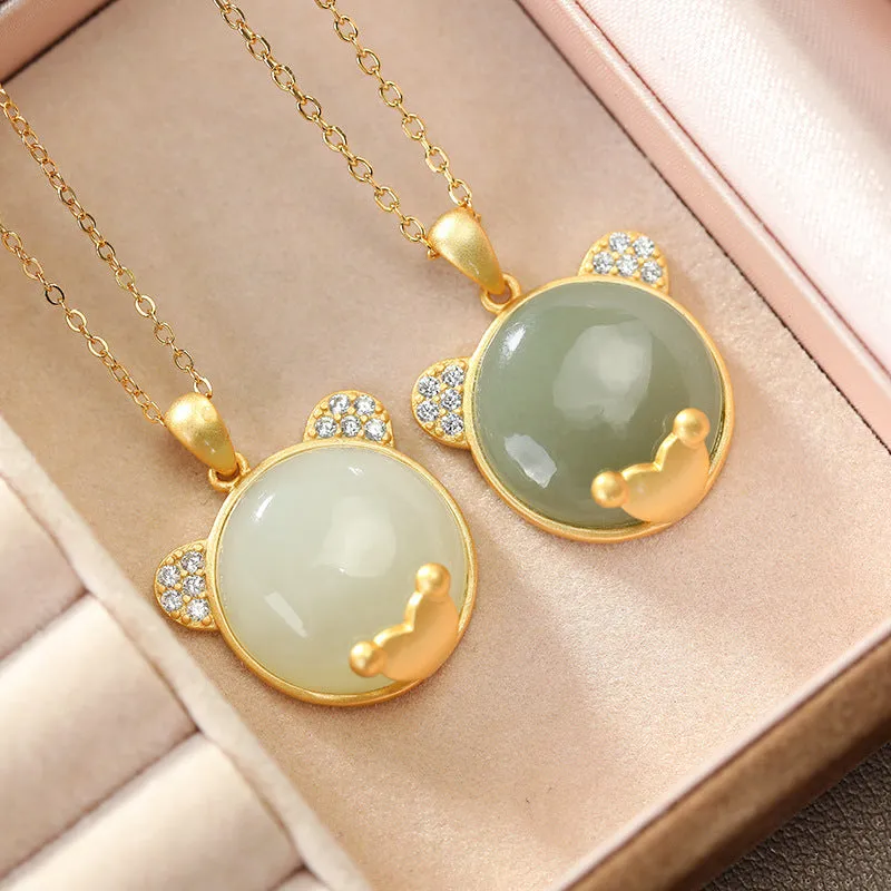 Natural Jade Pendant Nephrite Silver Pendant ZPT132