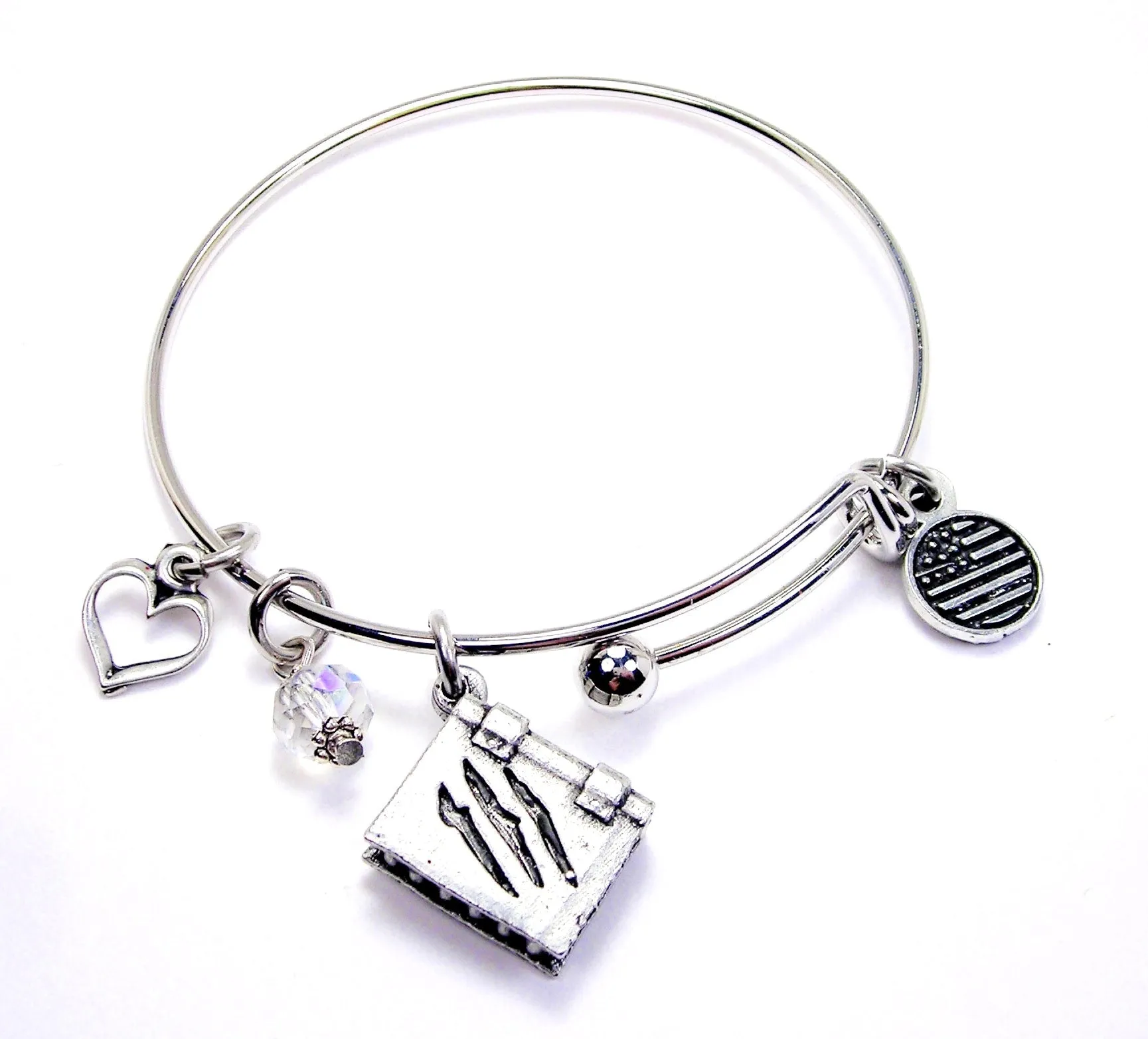 Necronomicon With Teeth Expandable Bangle Bracelet